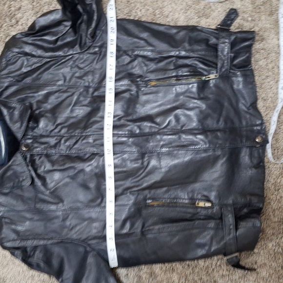 Vintage Berman's leather moto motorcycle biker coat - size 40 Medium - Picture 8 of 14